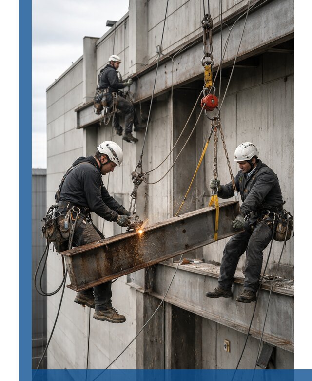 Демонтаж металлоконструкций на высоте в Дюртюли под ключ