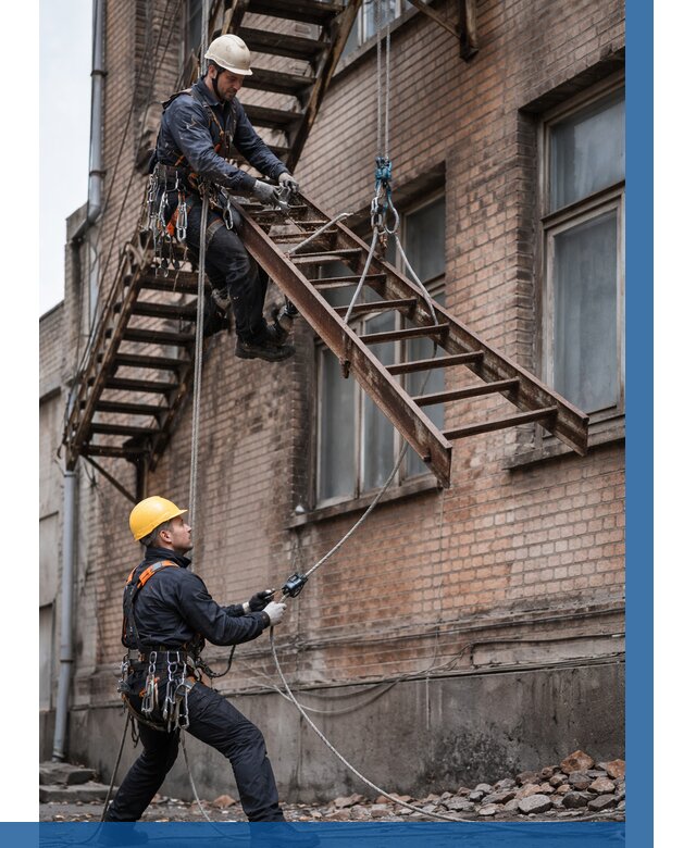 Демонтаж пожарной лестницы в Дюртюли от 12510 р. | ВЫСОТНИК-Дюр