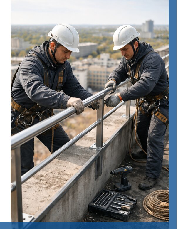 Монтаж перил на высоте в Дюртюли от 2606 р. | ВЫСОТНИК-Дюр