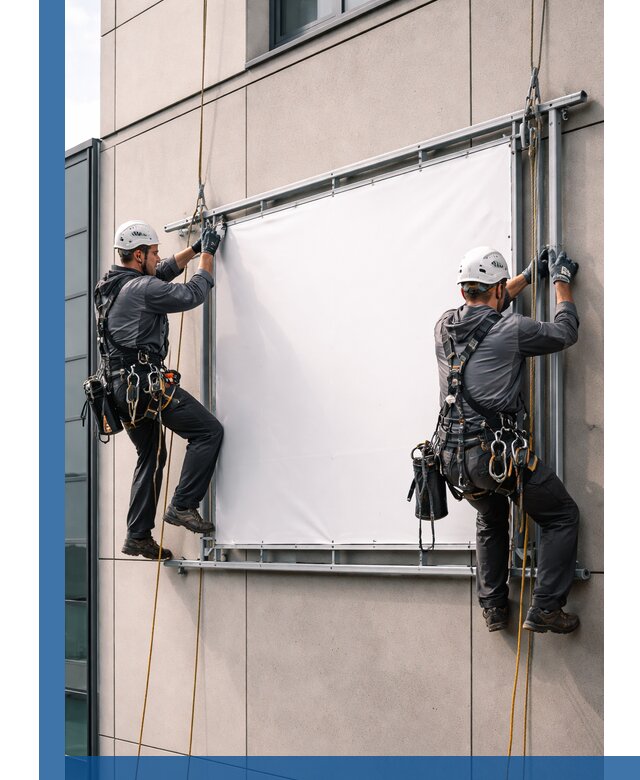 Монтаж наружной рекламной вывески в Дюртюли под ключ