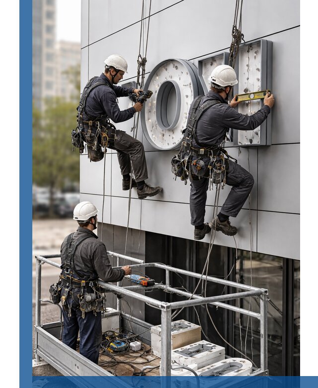 Профессиональный монтаж световых букв в Дюртюли под ключ