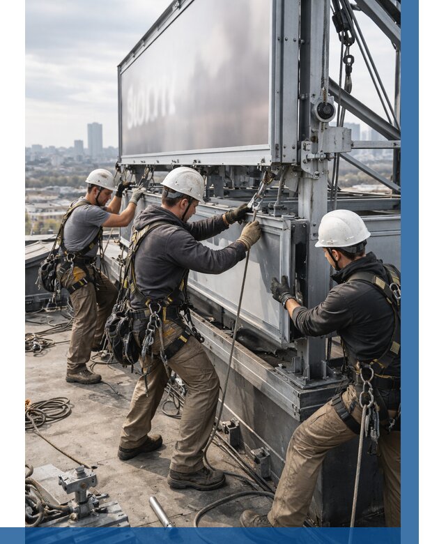 Монтаж крышной рекламной конструкции в Дюртюли от 62550 р.|ВЫСОТНИК-Дюр