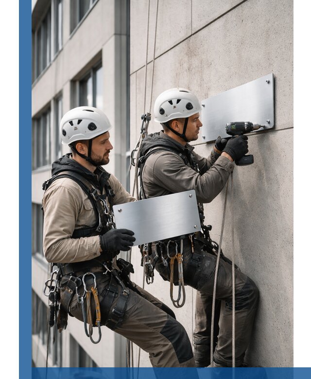 Монтаж табличек и указателей в Дюртюли для зданий и сооружений