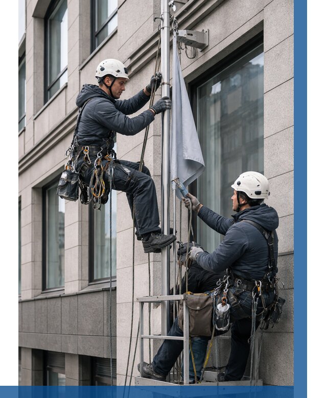 Установка флагов на фасаде в Дюртюли от 4691 р. | ВЫСОТНИК-Дюр