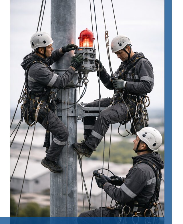 Монтаж заградительных огней в Дюртюли от 8861 р. | ВЫСОТНИК-Дюр