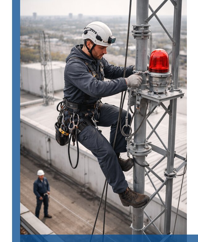 Монтаж заградительных огней и обслуживание объектов в Дюртюли