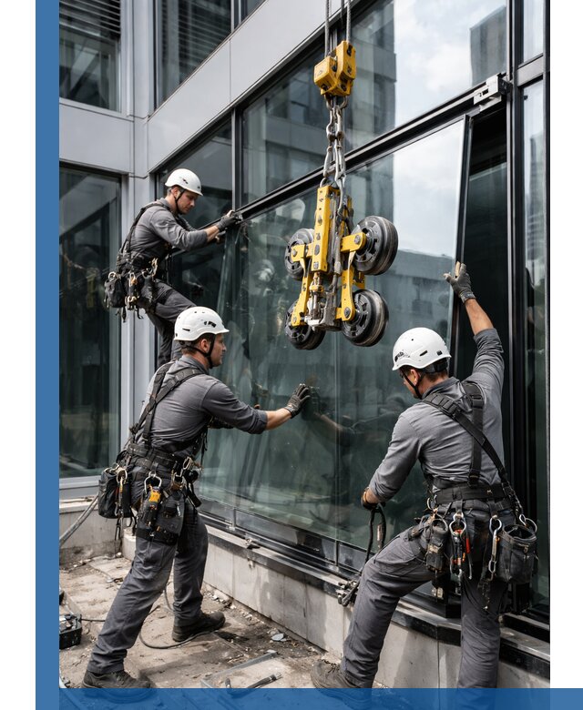 Структурное остекление фасадов в Дюртюли монтаж и обслуживание