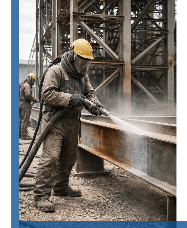 Пескоструйная очистка металлоконструкций в Дюртюли промышленная