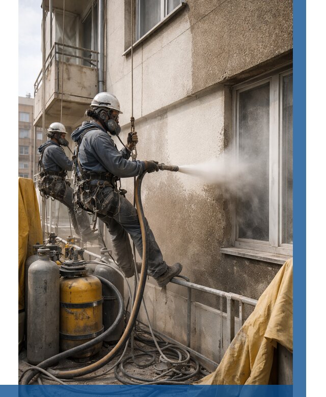 Пескоструйная очистка фасада в Дюртюли от 678 р. | ВЫСОТНИК-Дюр