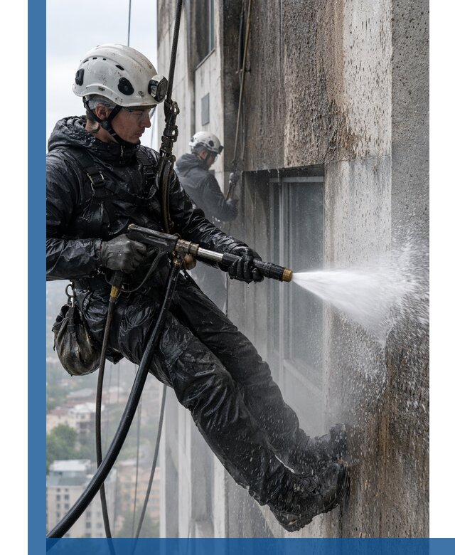 Гидроструйная очистка фасадов и конструкций в Дюртюли