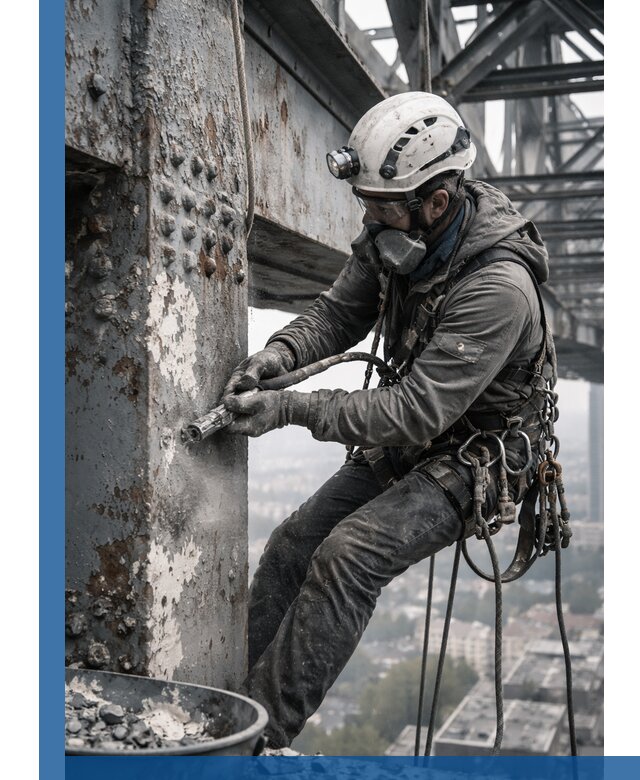 Удаление старой краски с металлических конструкций в Дюртюли