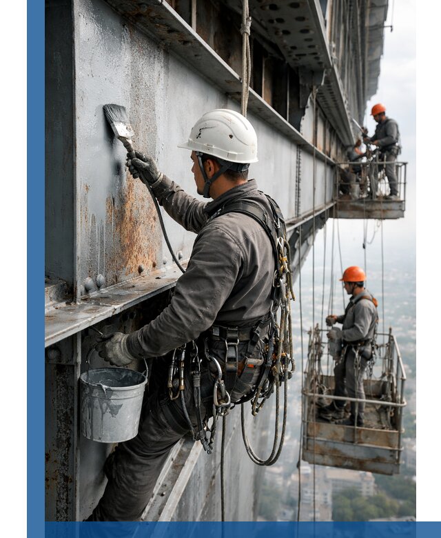 Покраска металлоконструкций на высоте в Дюртюли профессионально