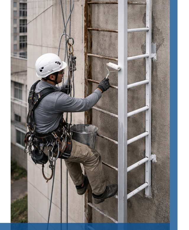 Покраска пожарных лестниц в Дюртюли от 4691 р. | ВЫСОТНИК-Дюр
