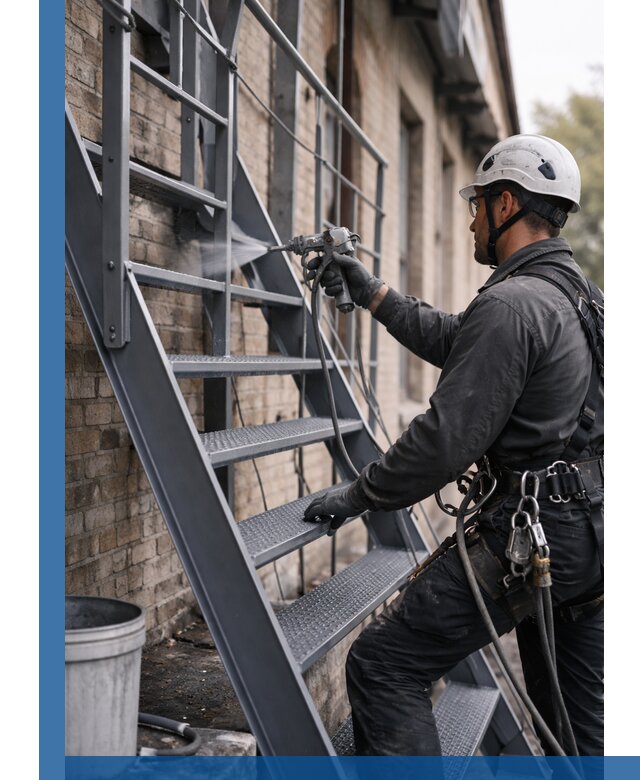 Покраска и антикоррозионная защита пожарных лестниц в Дюртюли