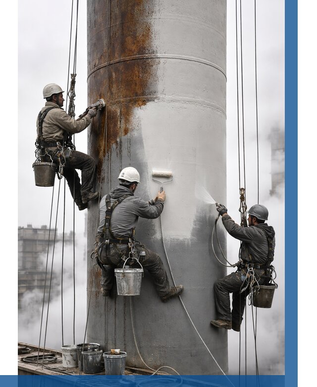 Покраска дымовых труб в Дюртюли от 8861 р. | ВЫСОТНИК-Дюр