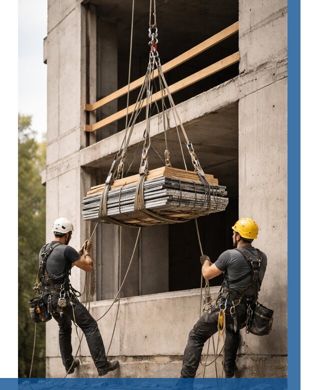 Подъем материала на этаж веревками в Дюртюли от 1564 р. | ВЫСОТНИК-Дюр