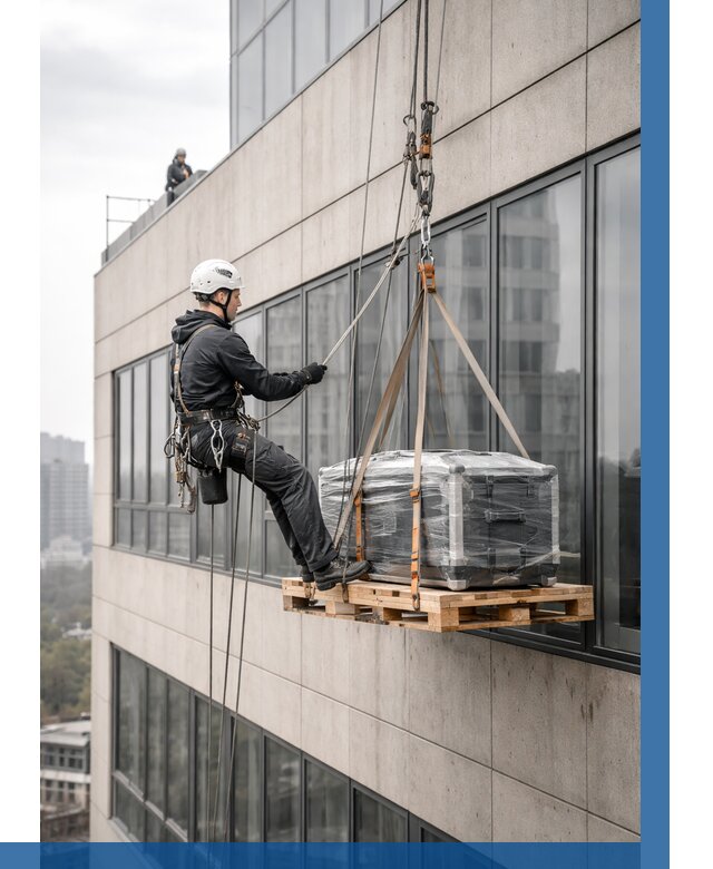 Спуск груза по фасаду в Дюртюли от 3649 р. | ВЫСОТНИК-Дюр