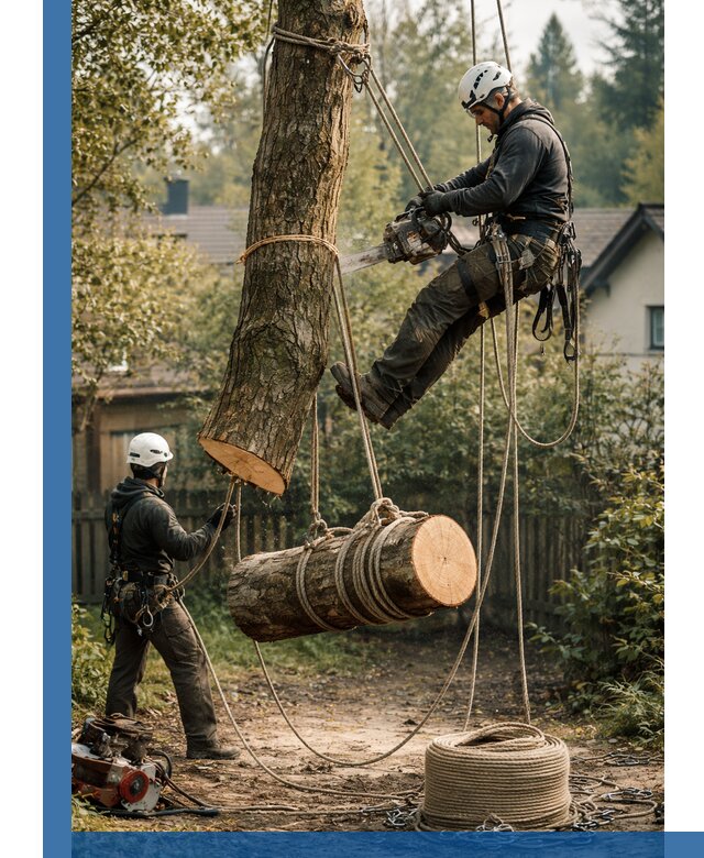 Валка деревьев частями в Дюртюли, безопасно и аккуратно