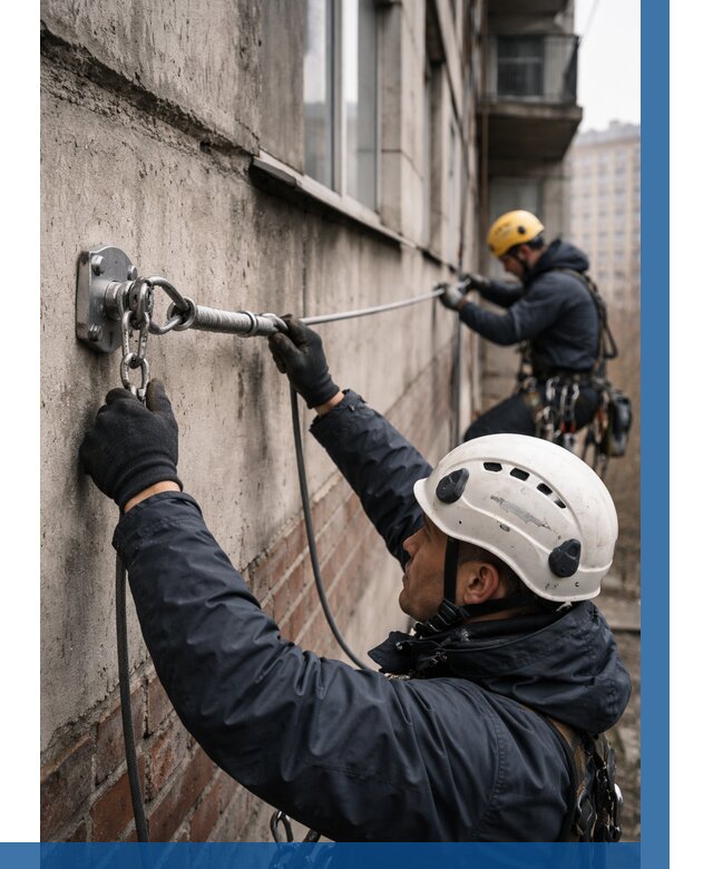 Монтаж анкерных линий в Дюртюли от 3128 р. | ВЫСОТНИК-Дюр