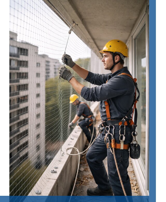 Монтаж сетки от птиц в Дюртюли от 4691 р. | ВЫСОТНИК-Дюр