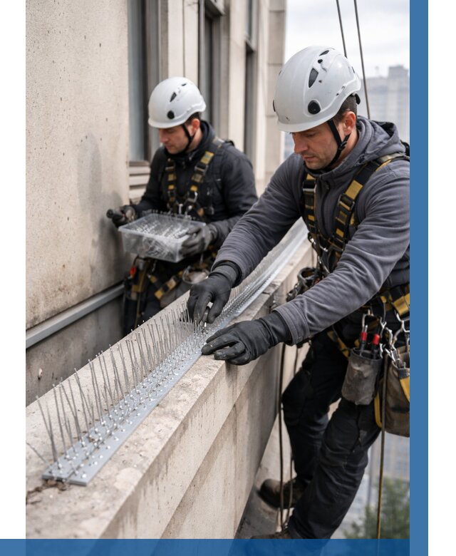 Установка шипов от птиц в Дюртюли от 886 р. | ВЫСОТНИК-Дюр